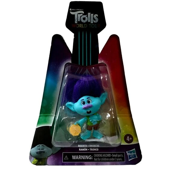 Trolls World Tour Branch & Mermaid 3" Mini Figures Set Of 2 Hasbro Dreamworks - Picture 2 of 3